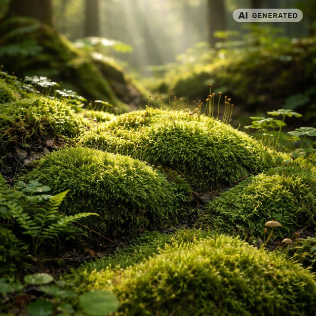 Moos aus dem Wald für den Flaschengarten