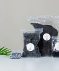 Material-Set Lava-Kies, Aktivkohle-Granulat,  Pflanzsubstrat, Deko-Kies in schwarz, Dekostein  für Flaschengärten - Greenery Living